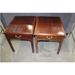 PAIR OF THOMASVILLE 1 DRAWER DRESSERS