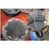 Image 4 : CAST IRON BUCKET, HUSQVARNA NO 1 WAFFLE IRON AND TEA POT