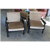 Image 1 : 2 BLACK FRAMED ARMCHAIRS