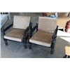 Image 2 : 2 BLACK FRAMED ARMCHAIRS