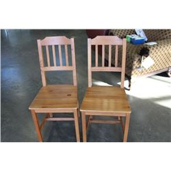 2 PINE DINING CHAIRS