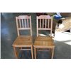 Image 1 : 2 PINE DINING CHAIRS