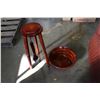 Image 2 : WOODEN SALAD BOWL ON STAND AND ACCESSORIES