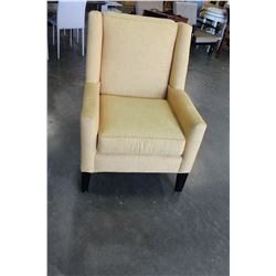 STYLUS FURNITURE YELLOW ACCENT CHAIR WITH LARGE OTTOMAN