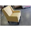 Image 2 : STYLUS FURNITURE YELLOW ACCENT CHAIR WITH LARGE OTTOMAN