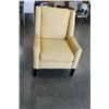 Image 1 : STYLUS FURNITURE YELLOW ACCENT CHAIRS WITH LARGE OTTOMAN