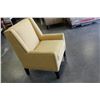 Image 2 : STYLUS FURNITURE YELLOW ACCENT CHAIRS WITH LARGE OTTOMAN
