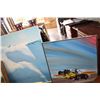 Image 1 : SKI PRINT AND RACECAR PAINTING