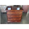 Image 1 : SOLID WOOD 3 DRAWER CHERRY FINISH CHEST OF DRAWERS