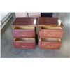 Image 1 : PAIR OF SOLID WOOD 2 DRAWER CHERRY FINISH NIGHSTANDS