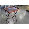 Image 1 : 2 SERVING TRAYS WITH FOLDING STANDS
