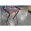 Image 2 : 2 SERVING TRAYS WITH FOLDING STANDS