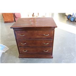 SOLID WOOD 3 DRAWER CHERRY FINISH CHEST OF DRAWERS