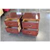 Image 2 : PAIR OF SOLID WOOD 2 DRAWER CHERRY FINISH NIGHSTANDS