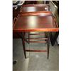 Image 1 : 2 SERVING TRAYS WITH FOLDING STANDS