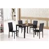 Image 1 : NEW ASHLEY MARBLE LOOK DINING TABLE WITH 4 UPHOLSTERED CHAIRS RETAIL $799