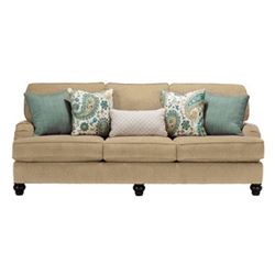 NEW ASHLEY FURNITURE CONTEMPORARY SOFA WITH ACCENT PILLOWS RETAIL $1899