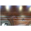 Image 3 : ASHLEY SIGNATURE FLOOR MODEL DARK FINISH EXECTUIVE DESK, MINOR COSMETIC DAMAGE, RETAIL $ 1299