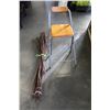 Image 1 : FOLDING STOOL AND DECORATIVE STICKS