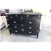 Image 1 : NEW ASHLEY BLACK 9 DRAWER DRESSER WITH BRUSHED CHROME DRAWER PULLS, RETAIL $1199
