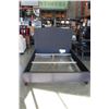 Image 2 : NEW ASHLEY CONTEMPORARY GREY FABRIC QUEENSIZE PLATFORM BEDFRAME WITH NAILHEAD ACCENT, RETAIL $ 1199