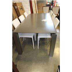 MOES FURNTIURE MODERN DINING TABLE AND 6 CHAIRS - RETAILS $2800
