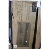 Image 1 : NEW IN BOX GLASS DOOR WOOD GRAIN FINISH TV STAND IN GREY