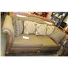 Image 4 : NEW SCHNADIG CONTEMPORARY ROLLED ARM SOFA WITH WOOD ACCENTS AND THROW PILLOWS RETAIL $2400