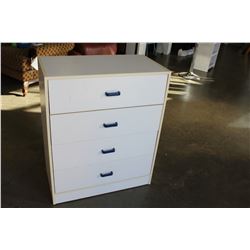 WHITE 4 DRAWER DRESSER