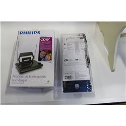 NEW OVERSTOCK PHILIPS HDTV PASSIVE DIGITAL TV ANTENNA WITH 4 IN 1 REMOTE