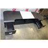 Image 1 : NEW BLACK MODERN ROLLING TV STAND WITH STORAGE AND GLASS SHELVES