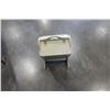Image 1 : WHITE SEWING BASKET ON STAND
