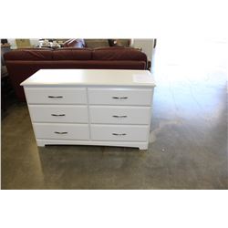 WHITE 6 DRAWER DRESSER