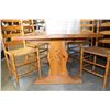 Image 2 : WOODEN KITCHEN TABLE AND FOUR CHAIRS