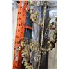 Image 2 : BRASS AND CRYSTAL TENSION POLE LAMP