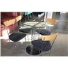 Image 1 : ROUND CHROME AND GLASS TOP DINING TABLE WITH 4 CHAIRS