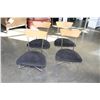 Image 2 : ROUND CHROME AND GLASS TOP DINING TABLE WITH 4 CHAIRS