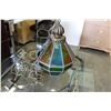 Image 1 : VINTAGE STAINED GLASS HANGING LAMP