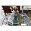 Image 2 : VINTAGE STAINED GLASS HANGING LAMP