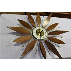 FORESTVILLE MID CENTURY SUNBURST CLOCK