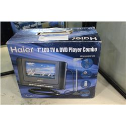 HAIER 7 INCH LCD TV DVD PLAYER COMBO