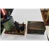 Image 1 : JEWELRY BOX WOLF FIGURE CASE AND STONES