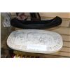 Image 3 : CARVED NATIVE CANOE, CRIB BOARD, AND BIRD FIGURES