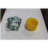 Image 1 : TWO HAND BLOWN ART GLASS BOWLS