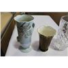 Image 2 : CRYSTAL VASE CARLTON WARE VASE AND POTTERY VASE