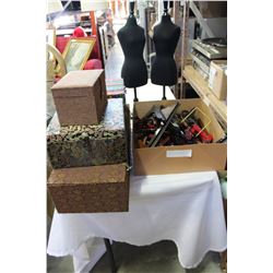 JEWELLRY STANDS AND PLATE RACKS, AND GIFT BOXES