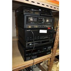 MARANTZ 493 AMP, SURROUND PROCESSOR, RECORD PLAYER AND MARANTZ TUNER AND CD PLAYER