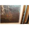 Image 2 : OIL ON CANVAS IN GILTED WOOD FRAME FALL SCENE