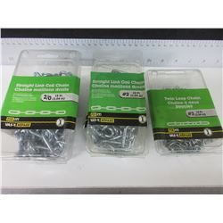 3 New Chain / Assorted 10 foot lengths
