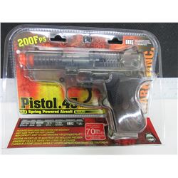 New Air Soft .45 Cal Pistol 200fps high capacity magazine 70bb's